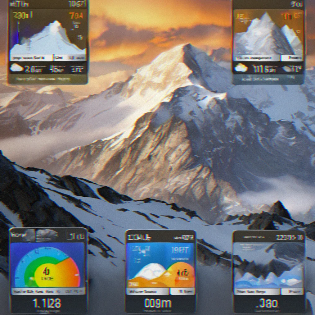 Weather forecast interface showing hourly wind speed, temperature, precipitation probability and color-coded safety windows